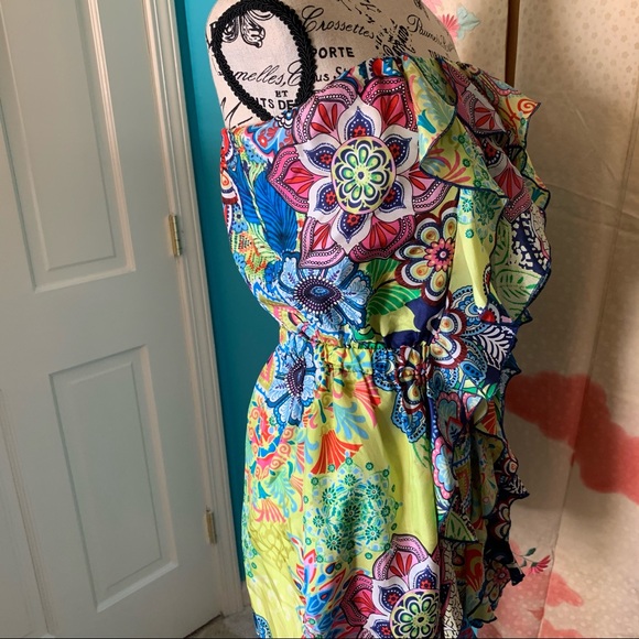 GLAM Strapless Ruffled Mini Dress - Picture 4 of 4